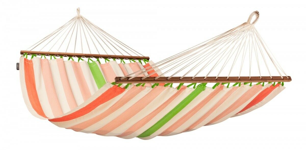 Tweepersoons Spreidstok Hangmat Outdoor Colada Mango La Siesta Cor14 5 la siesta kopen in de aanbieding
