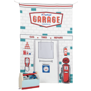 Kinderspeeltent Garage – voor Auto Liefhebbers, Inclusief Gereedschap en Accessoires, Rollenspel en Speelplezier Binnen/Buiten