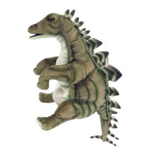 Handpop Dino - Stegosaurus - Grijs - 40 cm - Living Puppets - Dinosaurus - Hansa