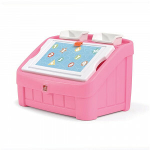 2-in-1 Speelgoedbox & Tekenbord (roze) - Step2 (848800)