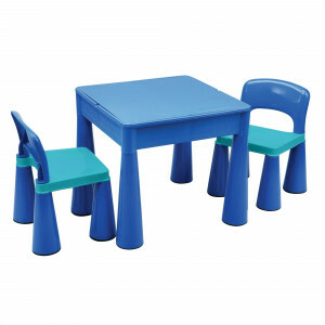 5-in-1 multifunctionele activiteitentafel en 2 stoelen - Blauw (899B)