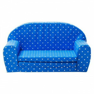 Uitklapbare Mini sofa (blauw met witte stippen) - Gepetto (05.07.04.02)