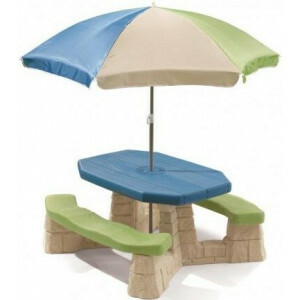 Picknicktafel met parasol (aqua) - Step 2 (843899)