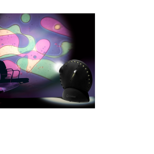 Mathmos Space Projector Zwart – Kleurenschijf Paars/Groen | Dynamische Olie-Lichtprojectie voor Sensorische & Sfeerruimtes