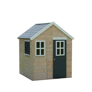 Speelhuisje voor de tuin / buiten - Zomervilla -  120 x 120 cm - Grijs - FSC hout - EU product